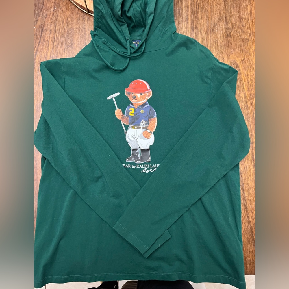 Polo Ralph Lauren polo bear long sleeve t shirt hoodie size L